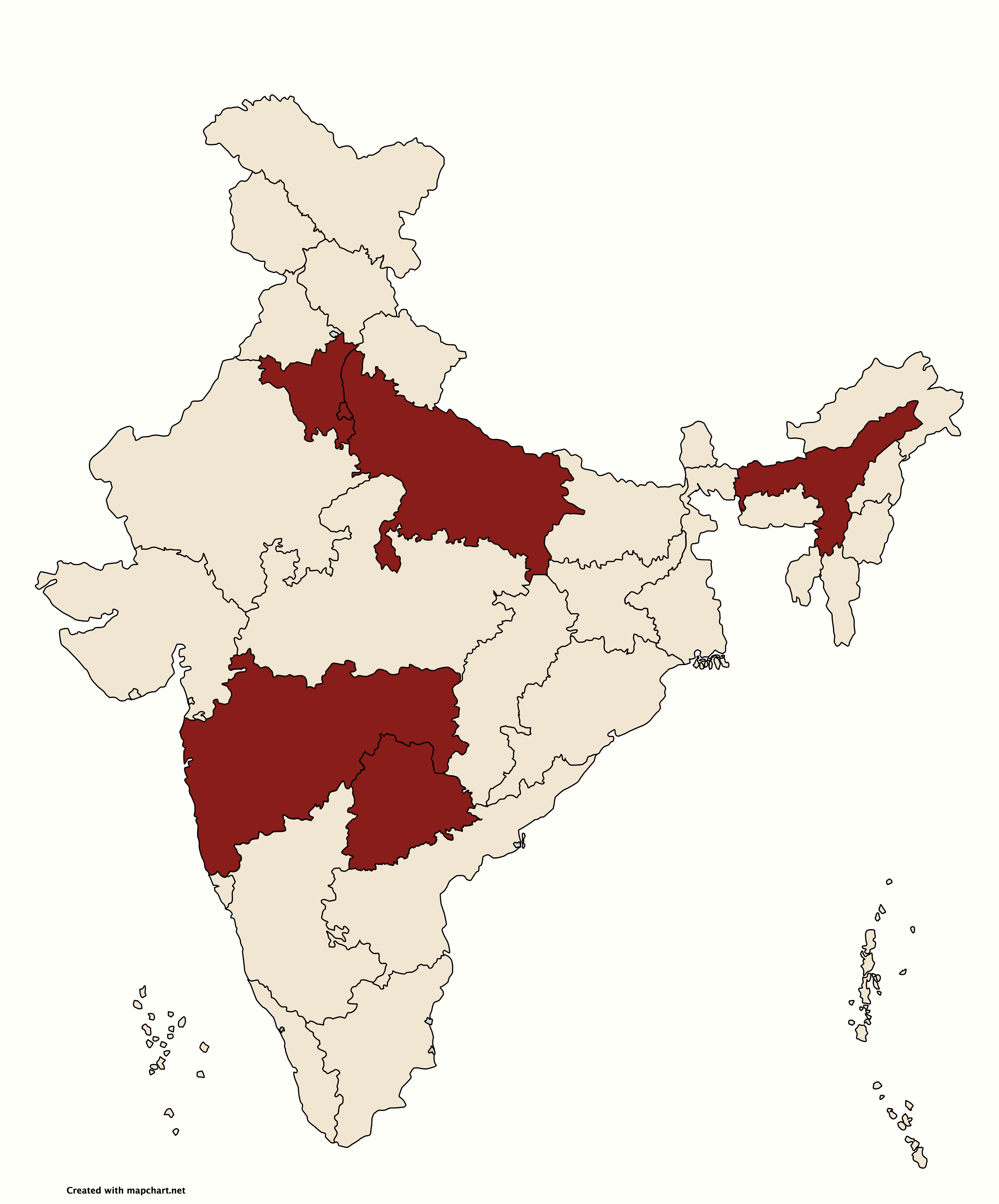 Illustrative map of India